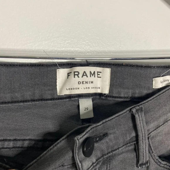 FRAME Le Skinny De Jeanne Greys Inn Rip Jeans- size 29 - Picture 10 of 11